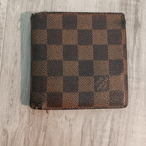 Authentic LOUIS VUITTON Damier Porte Monnaie Wallet Brown - Picture 1 of 9
